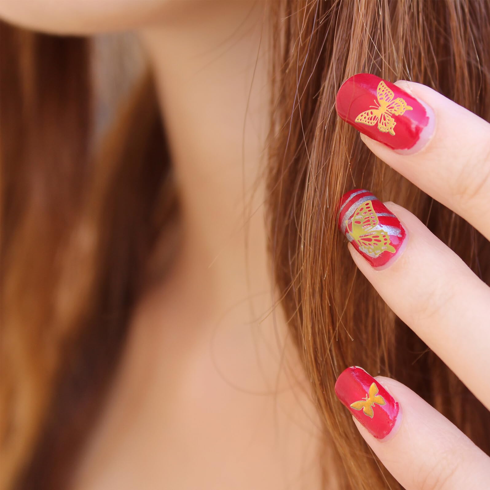 CALLARON 3 Set Decalcomanie Per Unghie Adesivi Per Nail Art Decorazioni Unghie Uniche E Colorate Per Manicure Te E Regali Per Amiche 8 Fogli*3