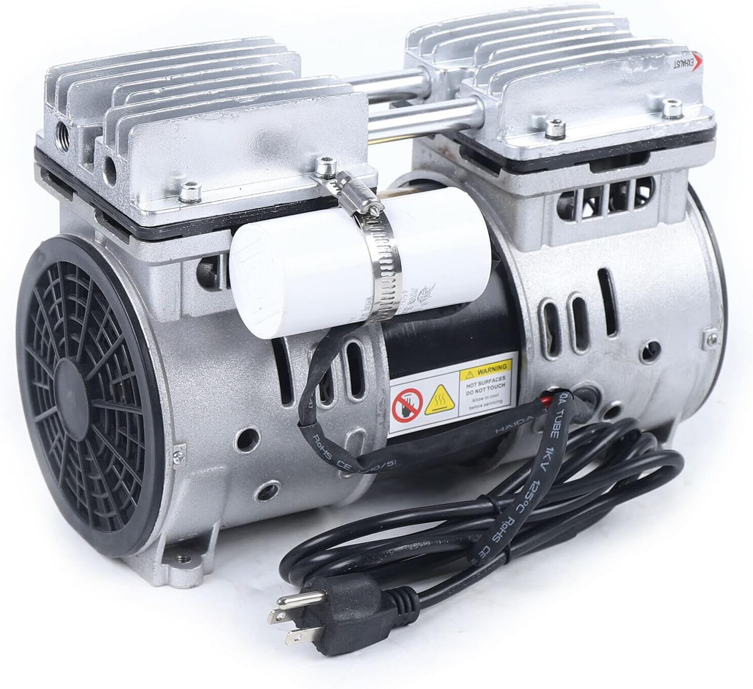 Oilless Vacuum Pump Lab Oil Free Lab Piston Mute Vacuum Pump Micro Air Diaphragm Pump 8 Bar 2.4CFM Oilless Medical Mute Pump : Industrial & Scientific