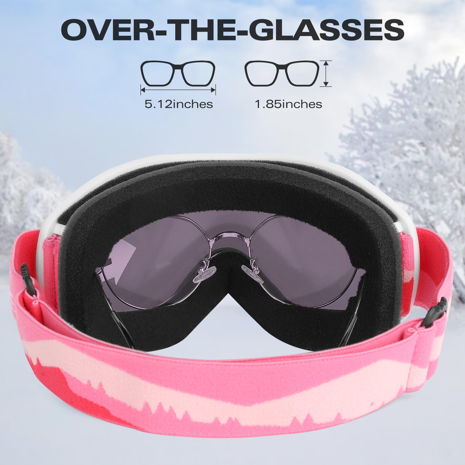 Supertrip Ski Goggles for Men Womens Anti-fog skiing goggles UV Protection Snow Snowboarding Goggles for Adult Youth - Image 4