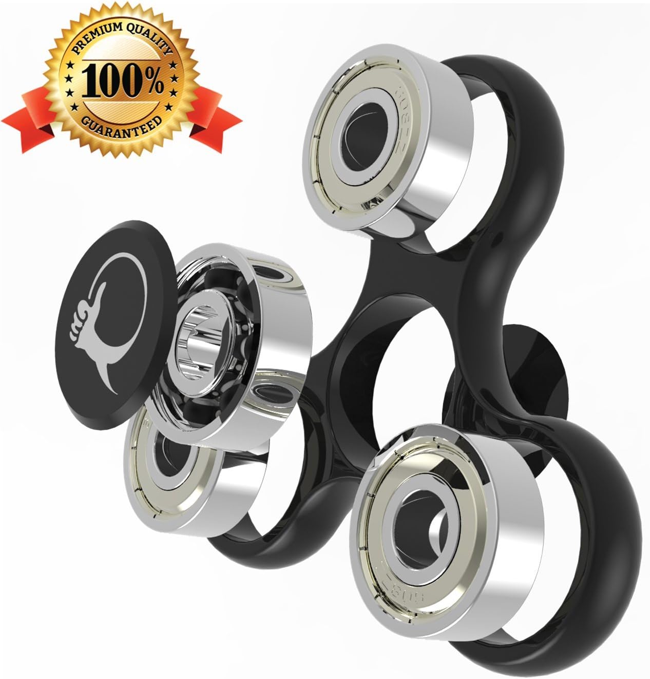 fabquality Fidget Spinner Anti-Anxiety 360 Spin with Hand Stap + Minion Key Chain, ADHD Relieves Stress, Autism, Anxiety and Relax for Children and Adults