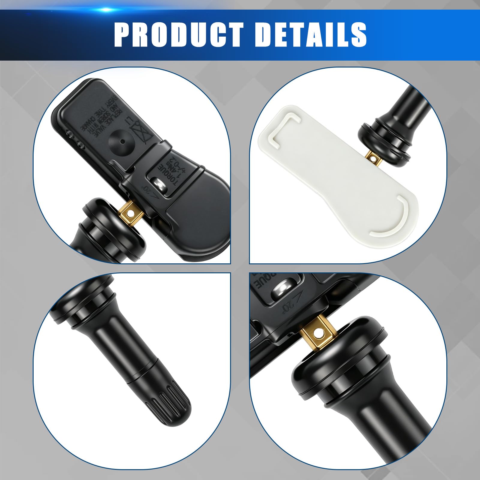 4 sensori di pressione pneumatici compatibili con Hyundai Nexo FCEV 03/Santa Fe IV/Sonata VII RDKS, compatibile con Hyundai Tucson 52933C1100