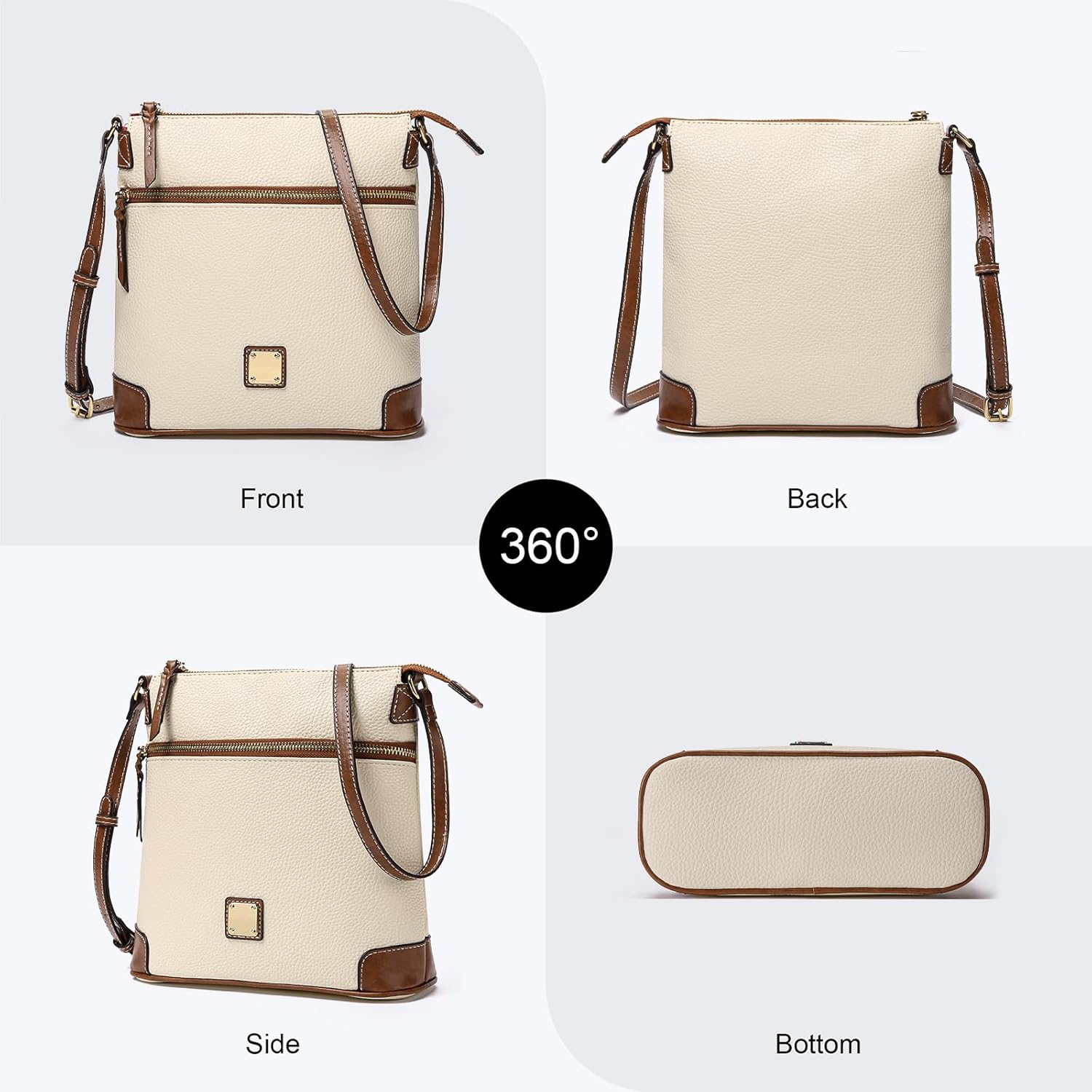 GAEKEAO Crossbody Bags for Women Multi Zipper Pockets Shoulder Handbags Lightweight Medium Travel Purse - Image 5