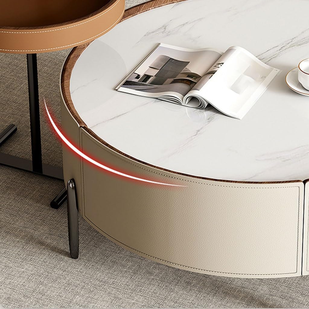 Tavolino Tavolino da caffè Grande e Piccolo in Stile Francese, Combinazione di semplicità, Tavolo tè for Soggiorno, tavolino casa Couchtisch