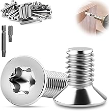 Pack of 30 Countersunk Screws M5 x 12 mm Countersunk Head M5 Countersunk Screws Stainless Steel A2 V2A with Hexalobular / Torx Screws for Appliances Machines Furniture