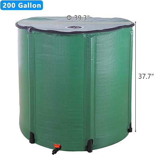 Miniatura 2 de Barril de lluvia plegable, tanque de almacenamiento de agua portátil, sistema de recolección de agua de lluvia, contenedor colector de agua con kit