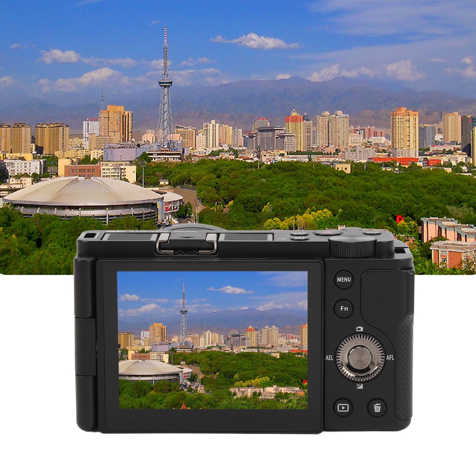 Cámara Digital 5K para Fotografía, Cámara Vlogging de 64MP para Youtube, Cámara de Vídeo con Enfoque Automático, Pantalla Táctil Abatible de 3,2 y 270° con Zoom óptico de 5X