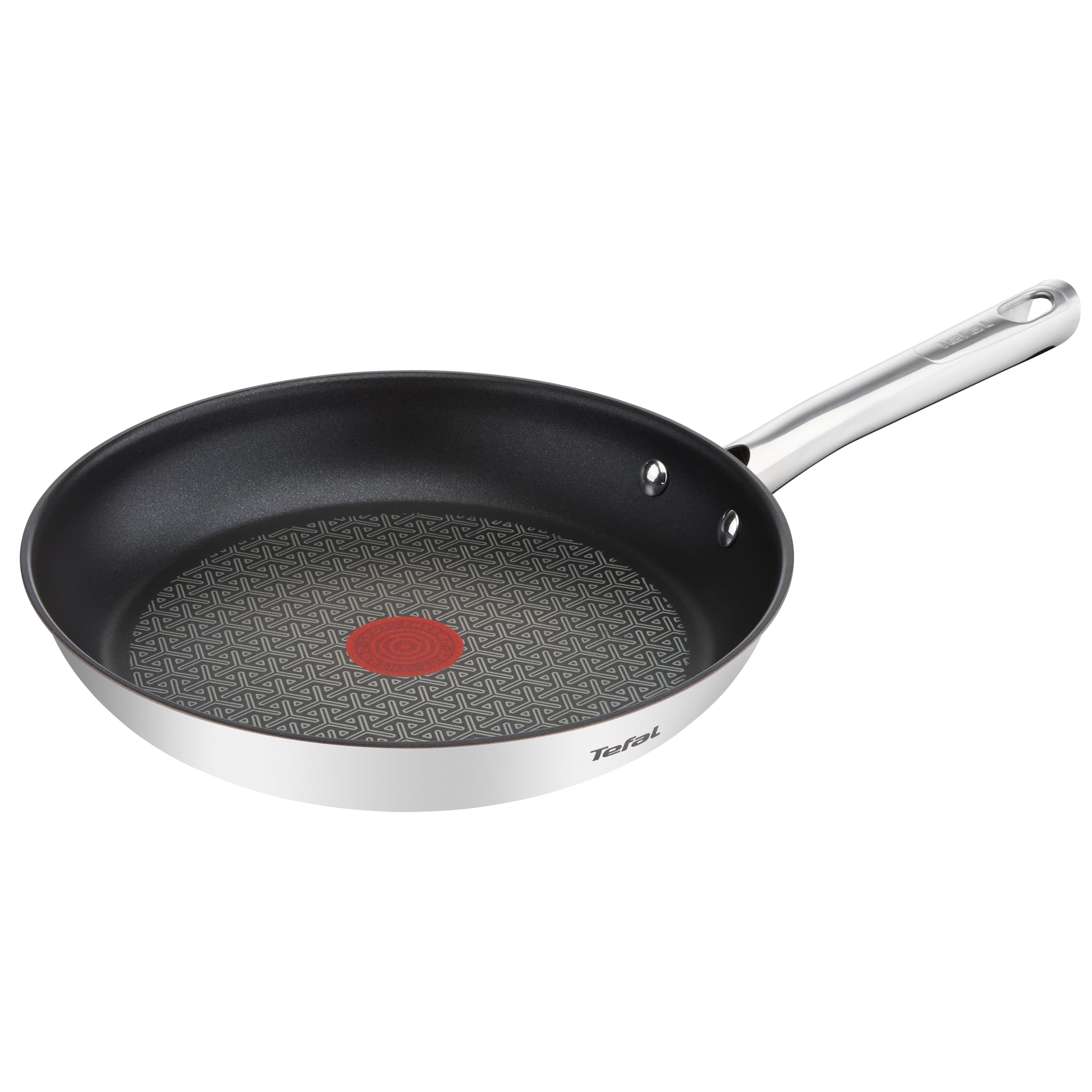 Tefal Poêle 32 cm, Induction, Revêtement antiadhésif, Acier inoxydable 18/10, Garantie 10 ans, Base 3 couches, Cuisson saine, Saisie parfaite, Duetto A7040863