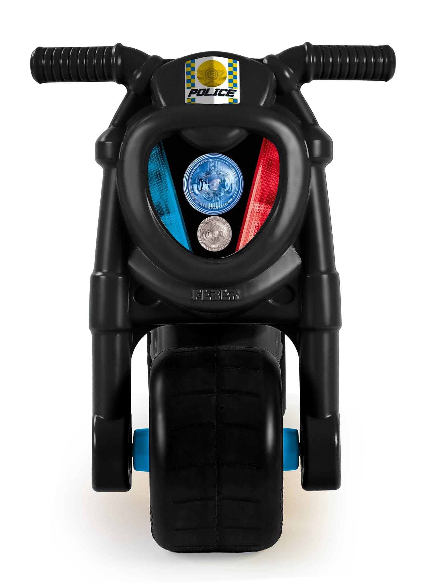 FEBER - Motofeber Jumper Police, Moto Corridoio per bambini, ruote larghe stabili, uso interno e fuori casa, per bambini da 1,5 a 3 anni, famoso (FED23000)
