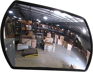 Se-Kure Domes & Mirrors RTH-12X18 Acrylic Roundtangular Acrylic Mirror/Telescopic Mounting Bracket, 12