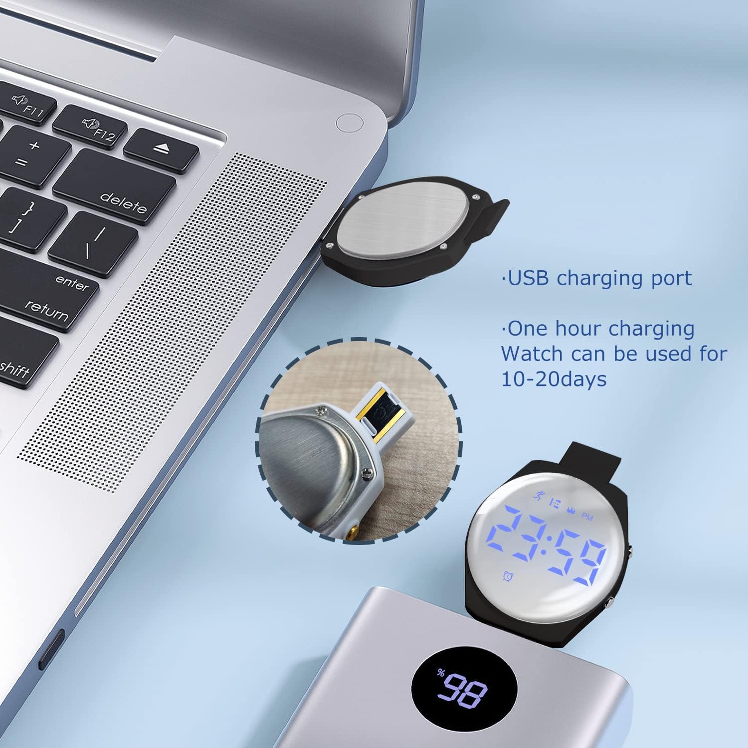 A ALPS Kids Watches for Girls Boys Digital Sport Watch with Step Counter Pedometer Vibration Alarm Clock, No App Waterproof Fitness Tracker Kids Watch Boys Girls Teens Students Ages 5-16