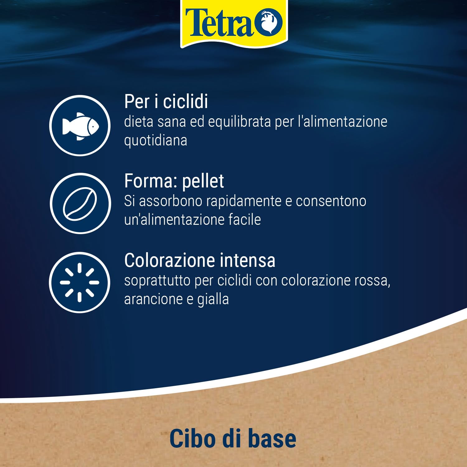 Tetra Cichlid Colour Pellets - Mangime per Pesci dai Colori intensi e Brillanti, in Particolare per ciclidi con colorazione Rossa, Arancione e Gialla, Secchio da 10 L