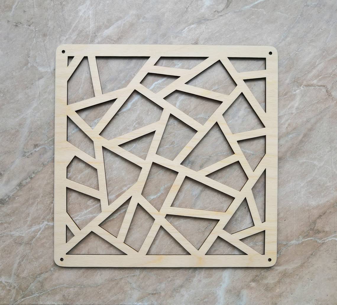 Whittlewud (11.4'' x 11.4'') DIY Room Divider Partitions Separator Hanging Decorative Panel Screens, 12 PCS Hanging Room Divider Partition Wall Dividers for Bedroom, Dining and Living Room, Sitting Room, Office