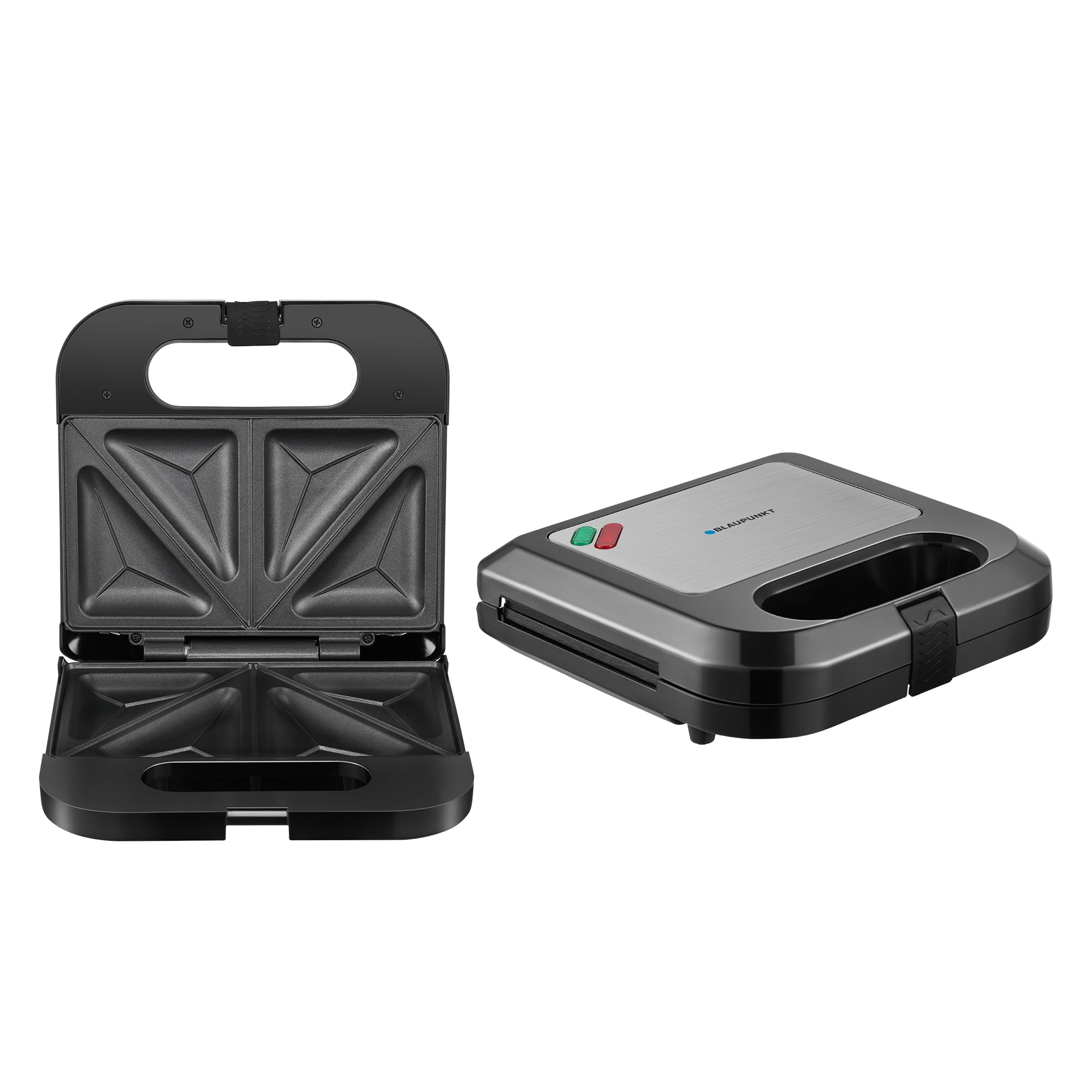 – Blaupunkt 2-Slice Sandwich Maker 750W – Fixed Non-Stick Plates, Cool-Touch Body, Thermostat with Indicator Lights, Compact Design, PFOA-Free Coating, Stainless Steel Top, 2-Year Warranty – KSM565