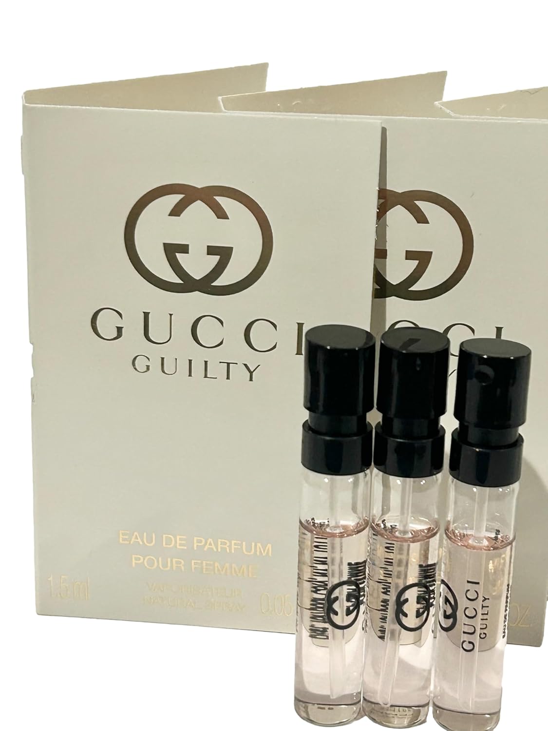 Gucci Guilty EDP Women Sample Perfume Eau De Parfum Spray Pour Femme 1.5 ml / 0.05 oz - set of 3 image 2 of 4 B0DTFYLBZV