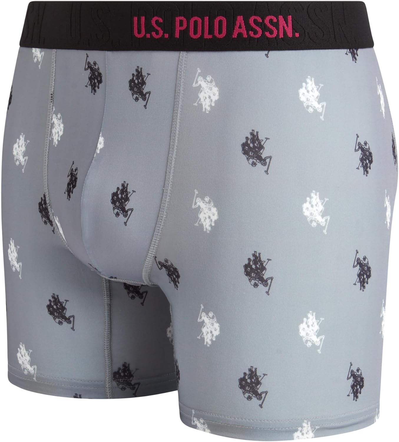 U.S. Polo Assn. Mens Boxer Briefs - 8 Pack 6'' Inseam Cotton Breathable Mens Underwear Boxer Shorts Pack with Contour Pouch - Image 5