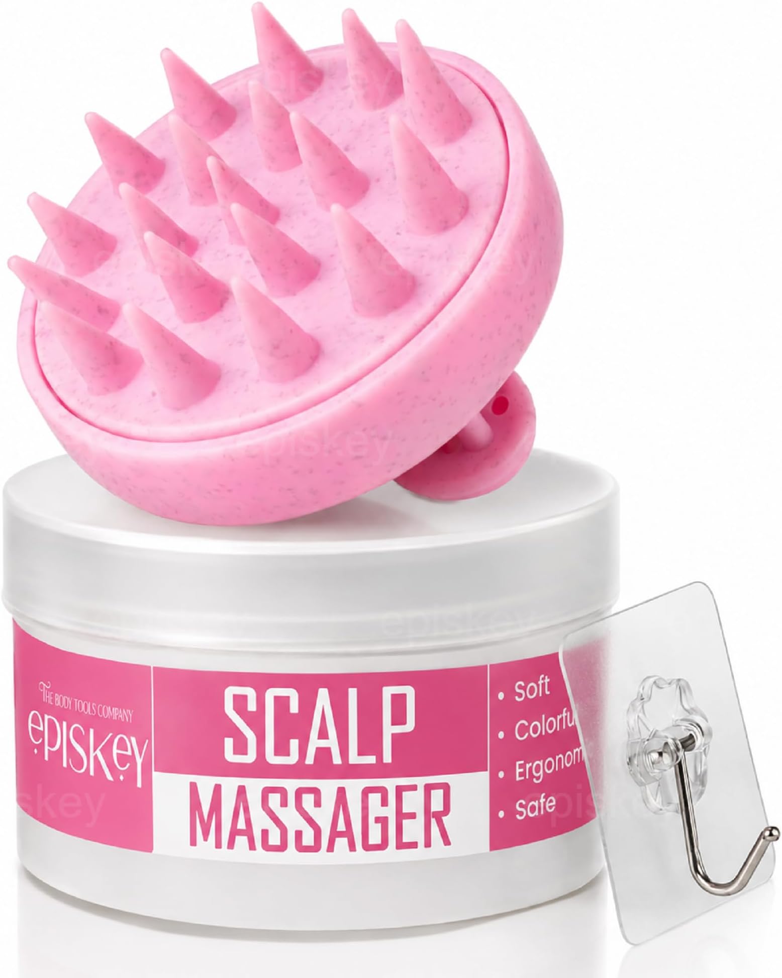 Episkey Scalp Massager Shampoo Brush for Hair Wash Anti-Dandruff Silicone Scalp Scrubber with Soft Bristles | Deep Clean, Exfoliation & Hair Growth Ayurvedic Head Massage Brush for Men&Women(JP-35)