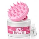 Episkey Scalp Massager Shampoo Brush for Hair Wash Anti-Dandruff Silicone Scalp Scrubber with Soft Bristles | Deep Clean, Exfoliation & Hair Growth Ayurvedic Head Massage Brush for Men&Women(JP-35) gallery image