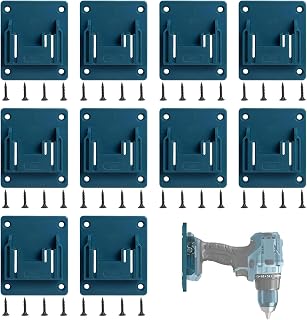 10 Pack Tool Holder Mount Compatible with Makita 18V Power Drill，Drill Tools Holder Dock Hanger with 40Pcs Screws