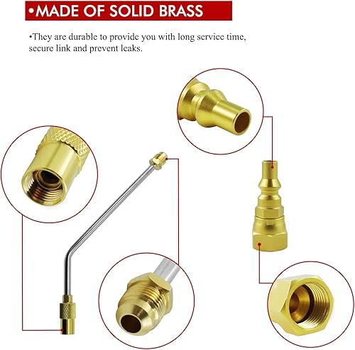 Miniatura 3 de MENSI Diseño actualizado SEGURIDAD Adaptador de propano para colector de tubería con accesorios de conexión rápida de 14 de pulgada, enganche para