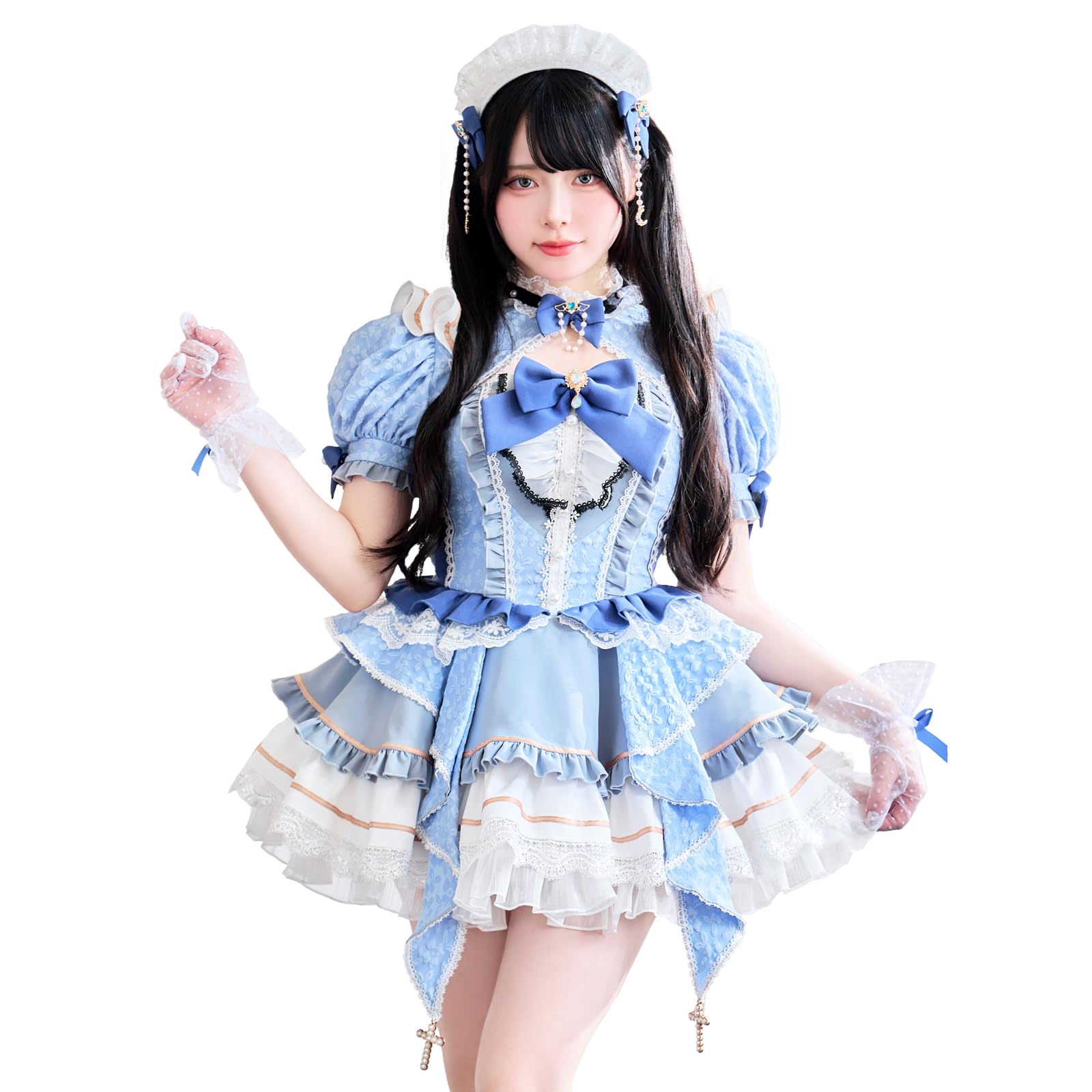 Amazon.co.jp: [Malymoon] コスプレ 魔法少女 マジカル ダマスク 青 赤