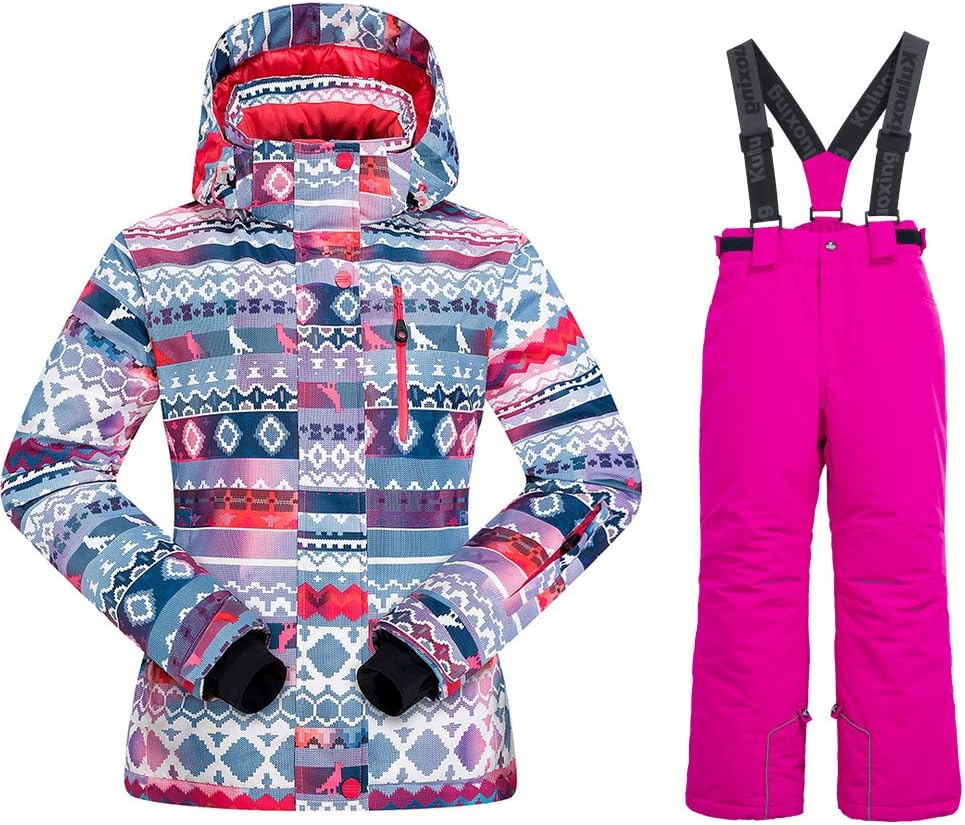 HOTIAN Boys 2 Piece Ski Jacket Snow Jacket Pants Suits Windproof Waterproof Winter Coats