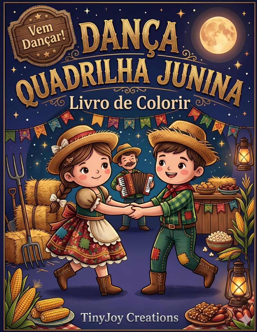 Livro de Colorir Dança Quadrilha Junina: Coreografias Tradicionais e Trajes do São João (Coleção Festa Junina para Colorir (Temas e Cultura))
