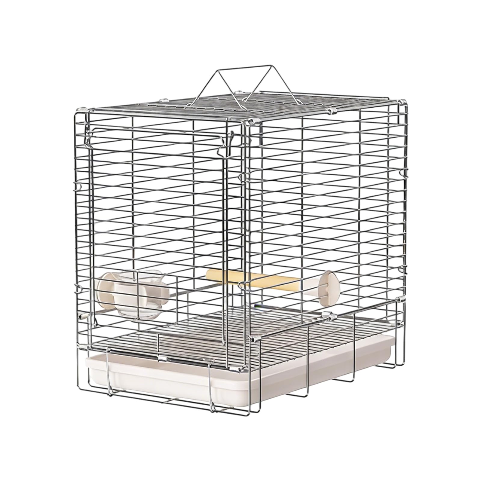 Cage à oiseaux pliable en acier inoxydable pour résoudre le manque de place