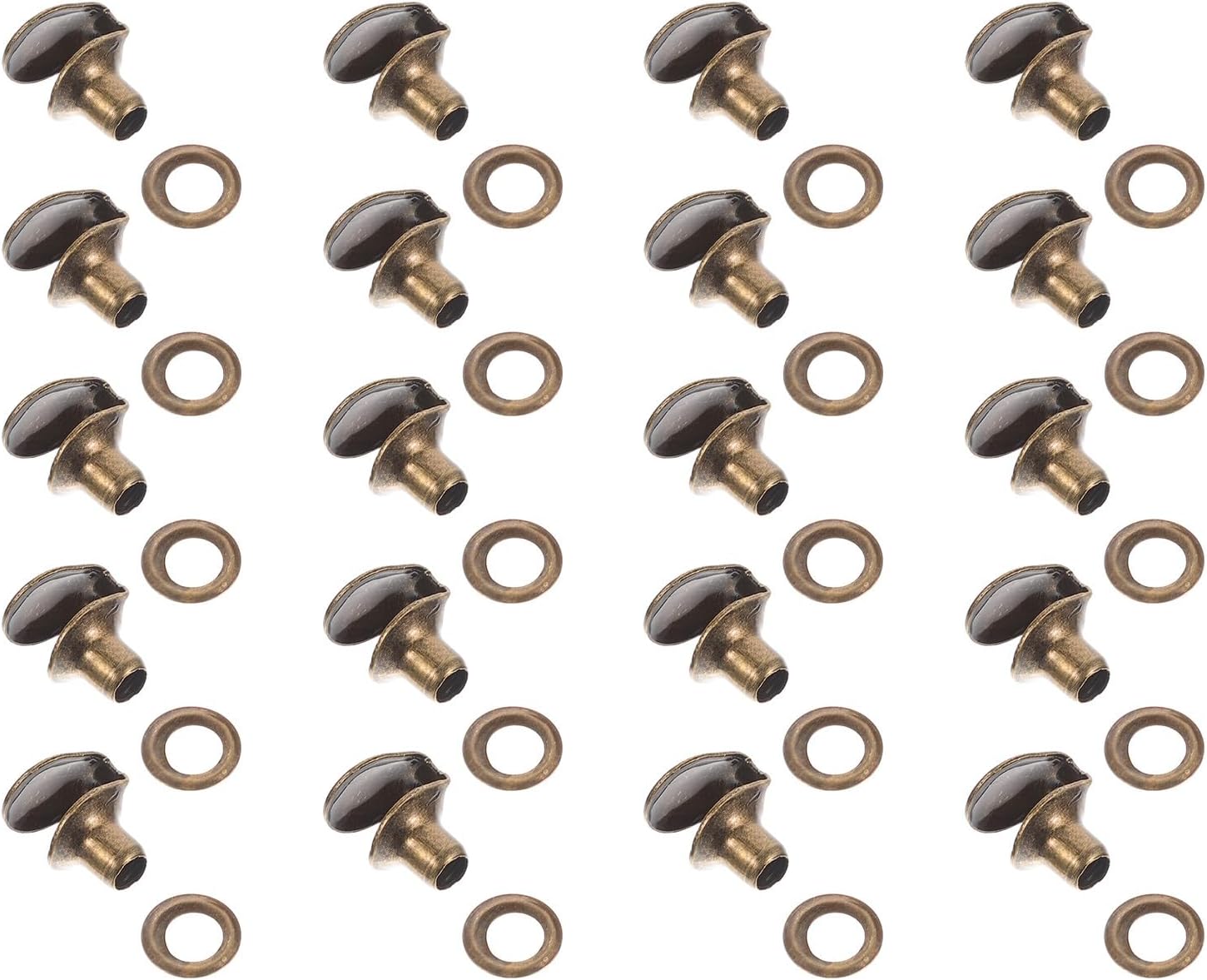 20pcs Brass Shoe Lace Hooks Repair Kit Boot Lace Buckles 8mm Metal Fasteners DIY Shoe Fixing Accessories for Hiking Outdoor Work Boots