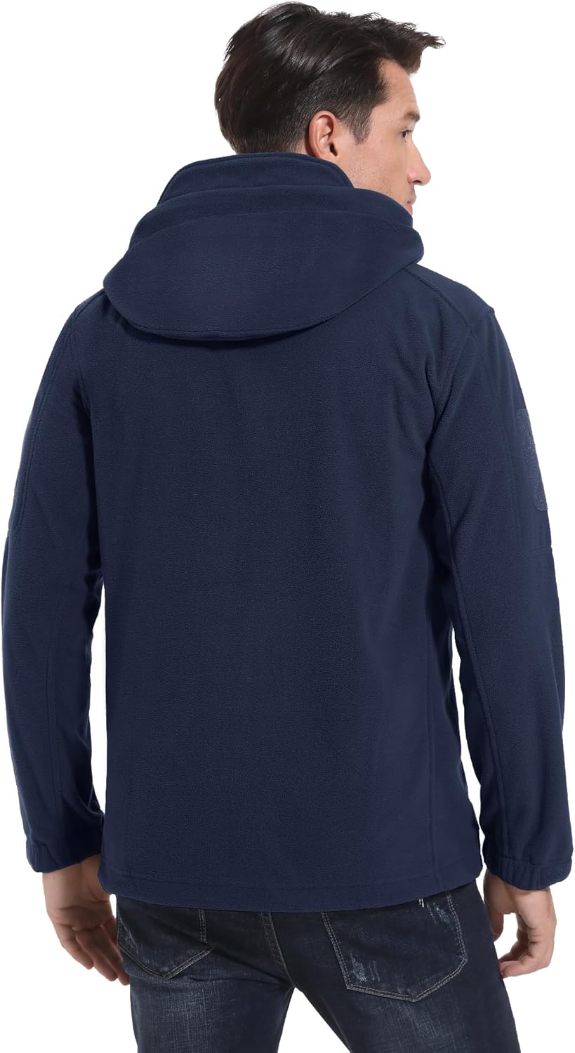 CRYSULLY Mens Fleece Hoodies Jacket Tactical Military Hunting Winter Windproof Warm Hoodie Coat Jackets - Image 5