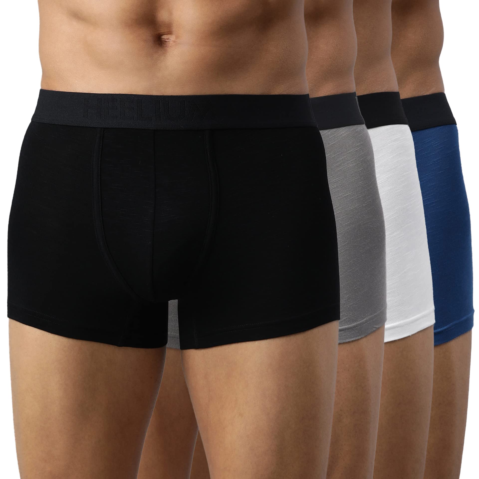 HEELIUM Bamboo Underwear Trunk for Men | 3X Softer Than Cotton & Odour Free | Stretchy Fabric & Durable Waistband