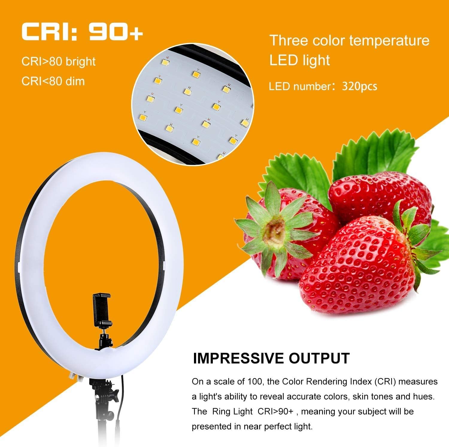 Super Cheap 🛒 18 Inch Ring Light with Stand and Phone Holder, LTRINGYS Led Ring Light Dimmable 60W 5600K Selfie Ring Light for Phone, Makeup,YouTube, Video and Shooting US Plug