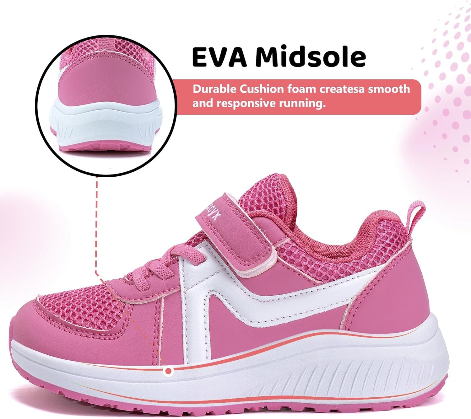 Boys Wide Toe Box Sneakers Girls Tennis Running Shoes Breathable Walking Trainers for Kids - Image 4