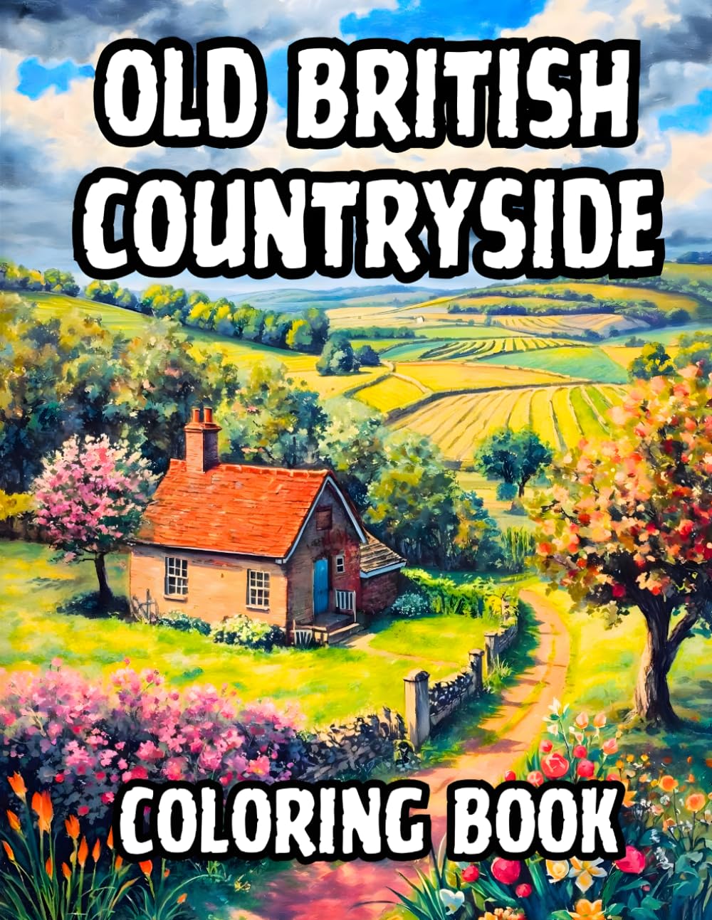 Old British Countryside Coloring Book: 38 Rustic Village Illustrations to Color with Stone Cottages, Rolling Meadows and Historic Garden Paths – Ideal ... Living Collection by Gervasio Enrique)