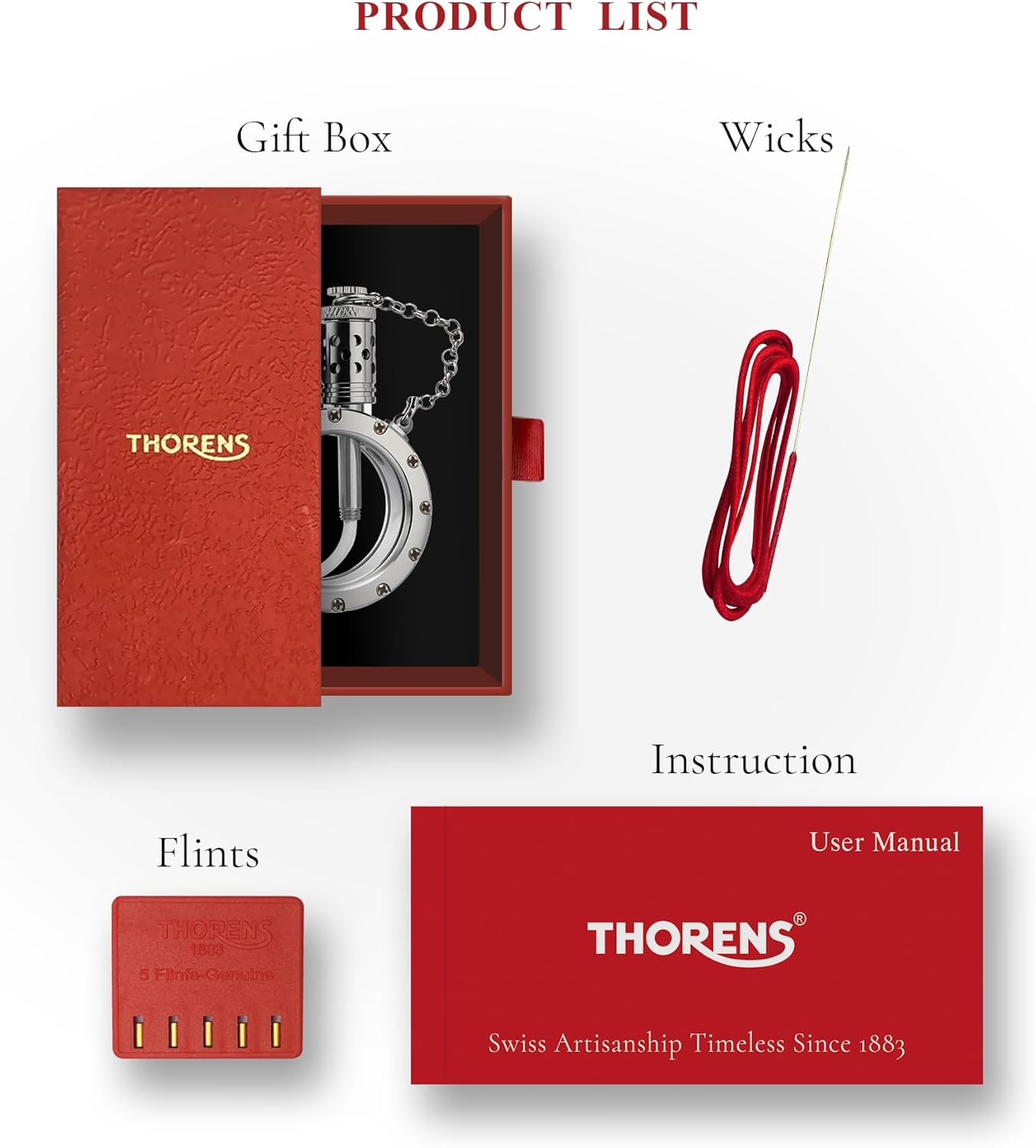 Unique Classic Windproof Kerosene Brass Lighter,Refillable Silver Lighters,Outdoor Camping,Transparent,Flint Wheel, Collectible,Men's Gift,Thorens Round Pocket Watch Lighter