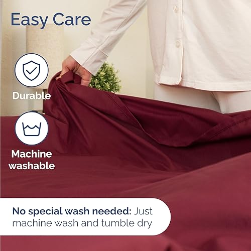 Miniatura 6 de Juego de sábanas de tamaño individual, juego de 4 piezas, sábanas de lujo para hotel, extra suaves, con bolsillos profundos, fácil ajuste,