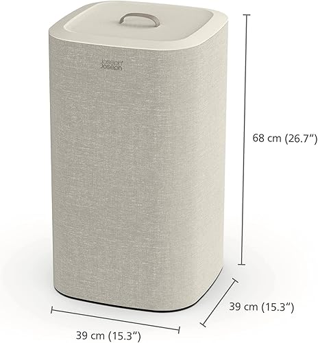 Miniatura 2 de Joseph Joseph Tota - Cesta separadora de ropa sucia de 60 litros con tapa, 2 bolsas de lavado extraíbles con asas, color crudo