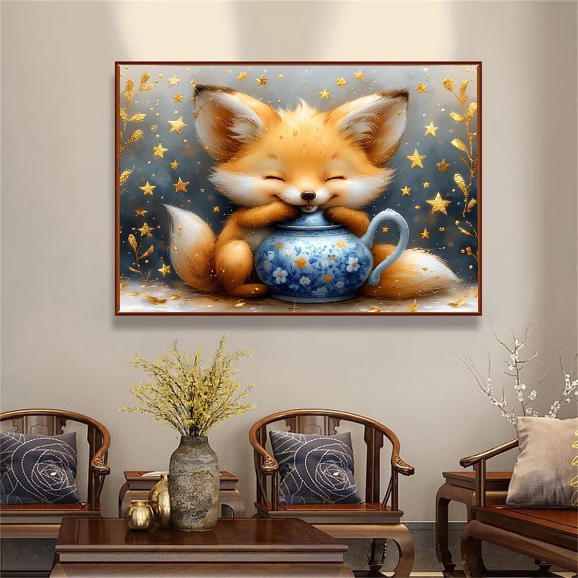 DIY Malarstwo diamentowe 5D, sztuka diamentowa, urocze lisy, zestawy dla dorosłych, sztuka ze strasu, haft, artykuły rzemieślnicze, dla dzieci i dorosłych, idealna dekoracja ścienna do domu, prezenty,