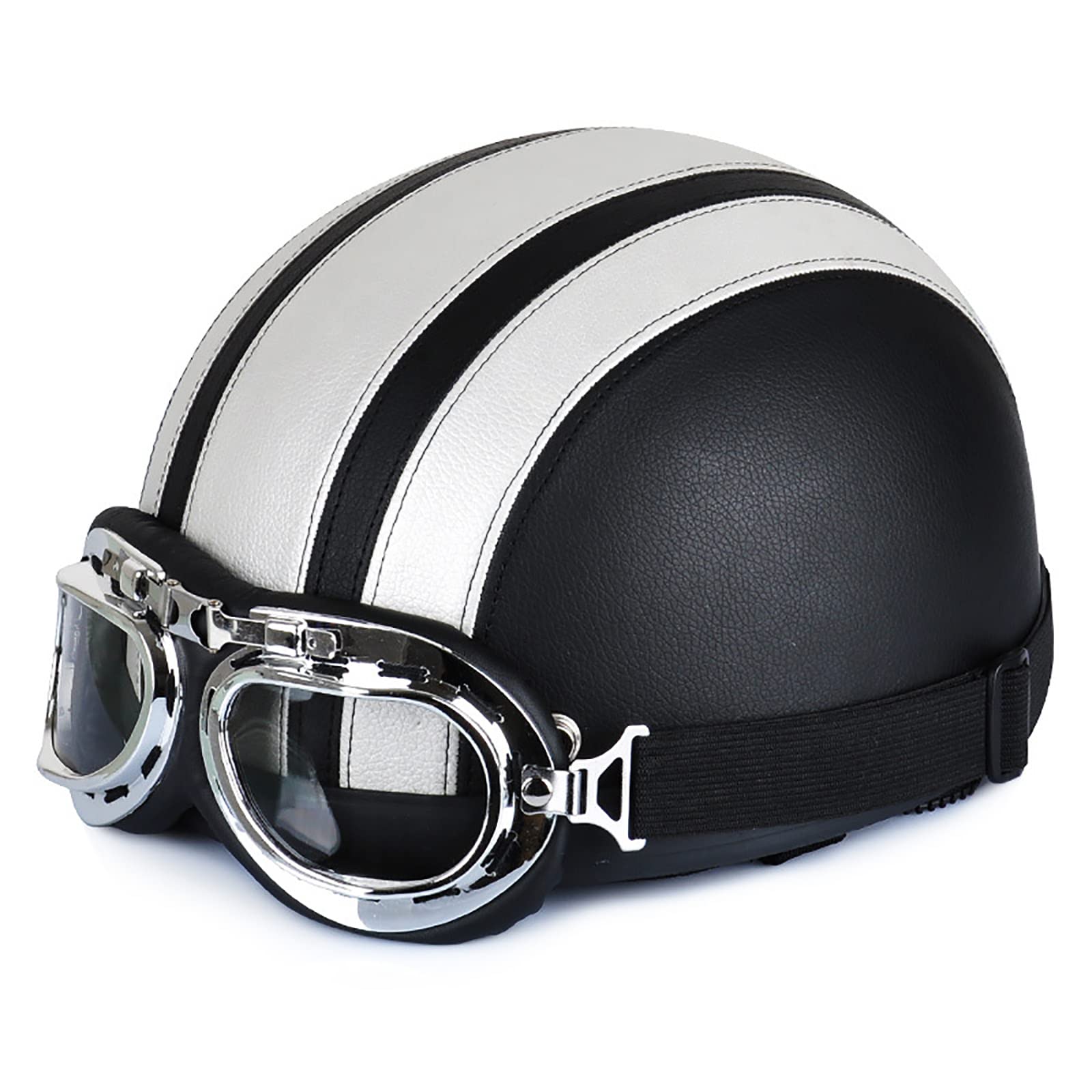 Casque rétro anti-rayures JATIBOSH demi-casque de protection durable pour scooter