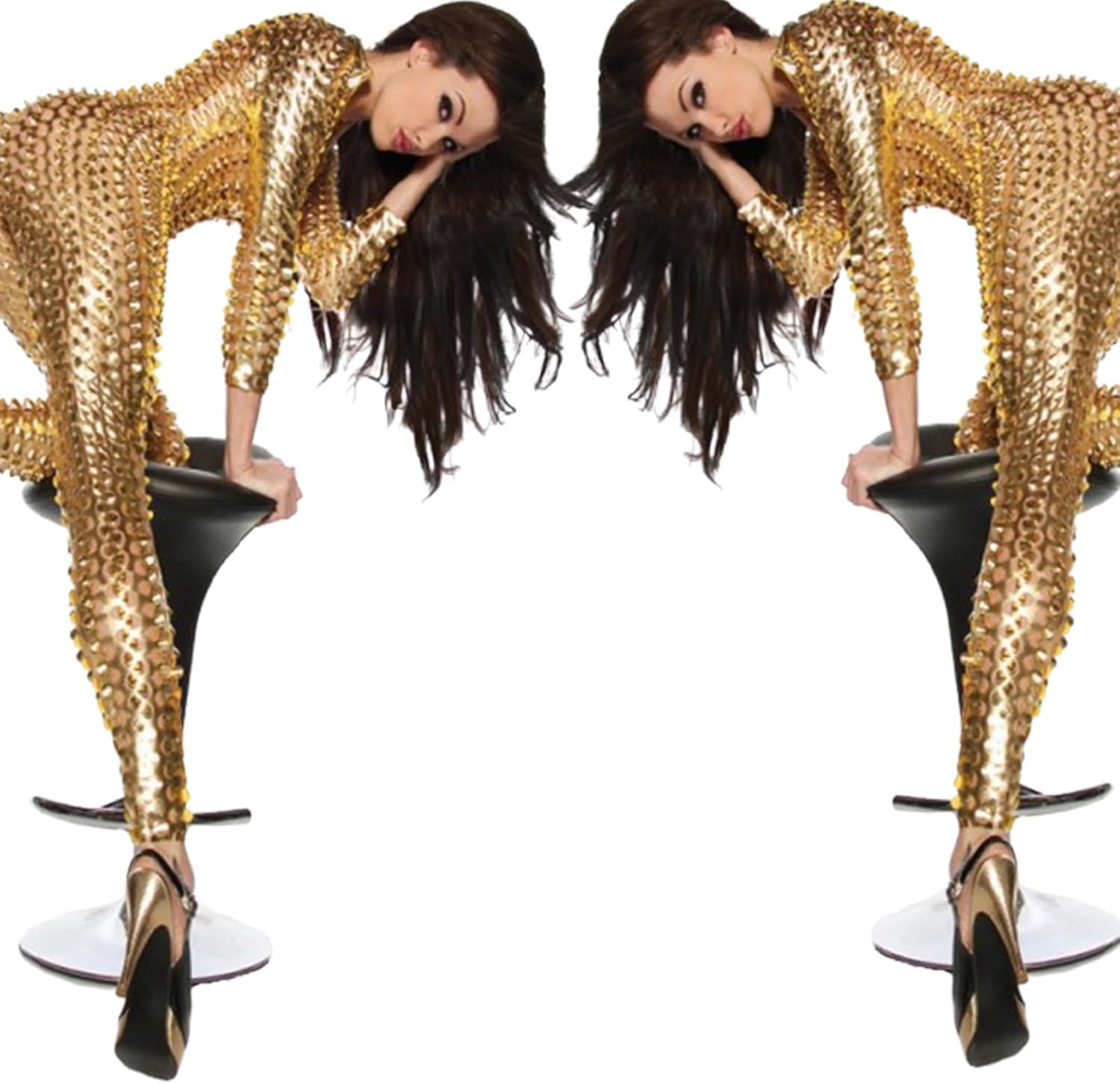 Sexy Hollow One Piece Bodysuit Women's Patent Lingerie Mardi Gras Valentine's Day Lingerie Costume Clubwear - Image 4