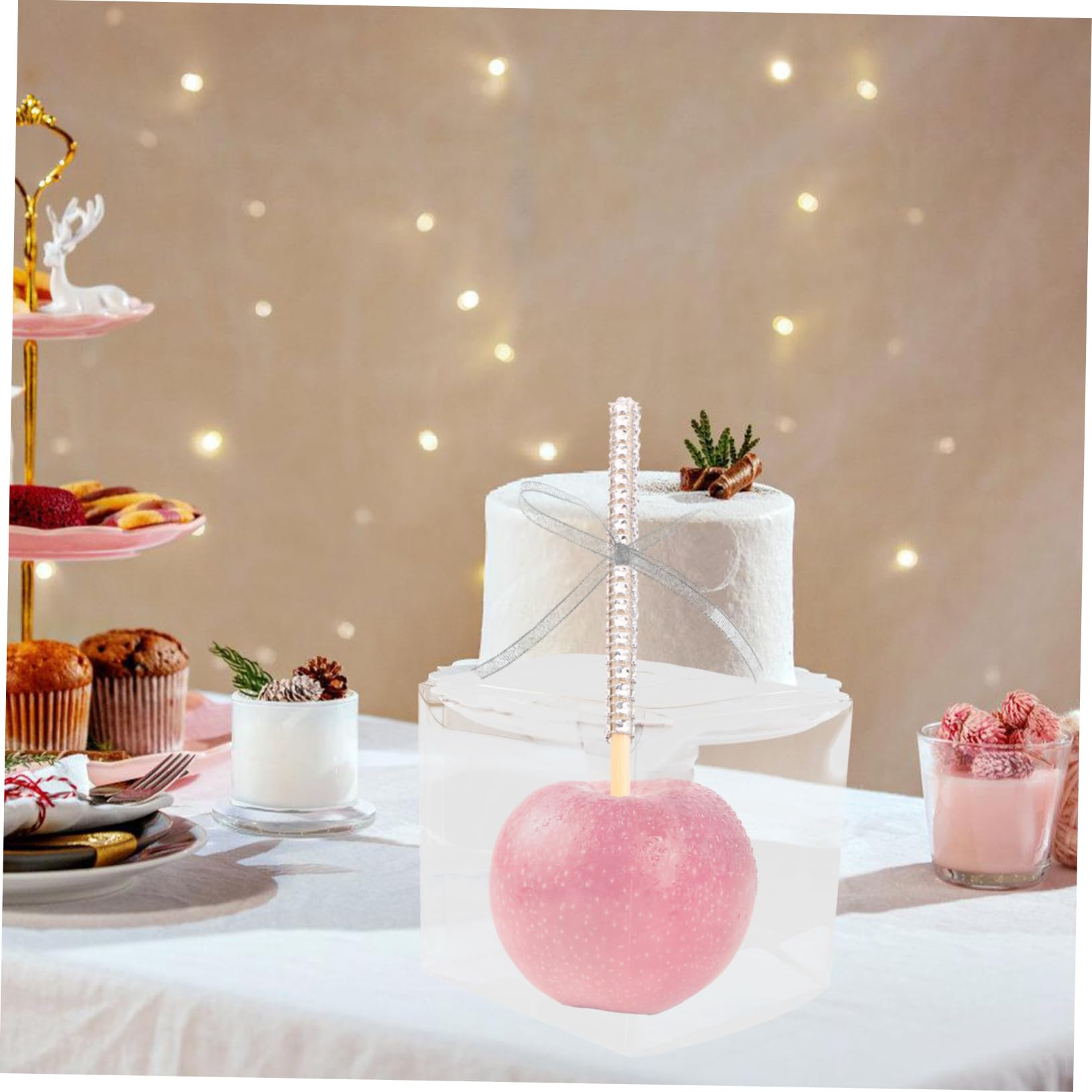 IWOWHERO 1set Transparent Candy Box Christmas Packaging Boxes for Treats Unique Design for Storing Biscuits Items Reusable Material for Holiday Gifting