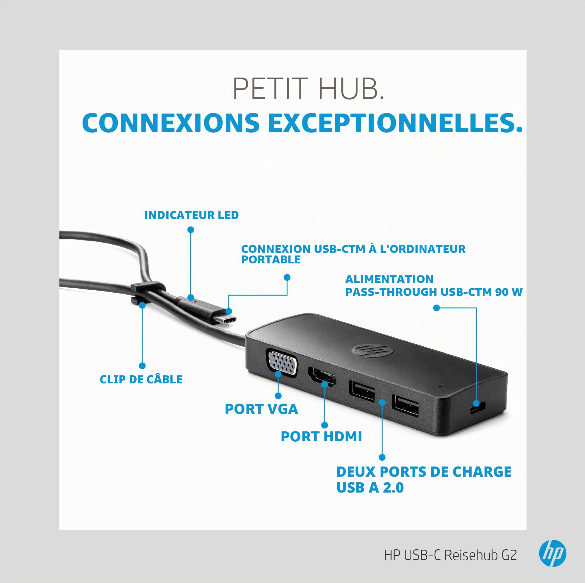 HP USB-C TR AVEL HUB G2 Euro