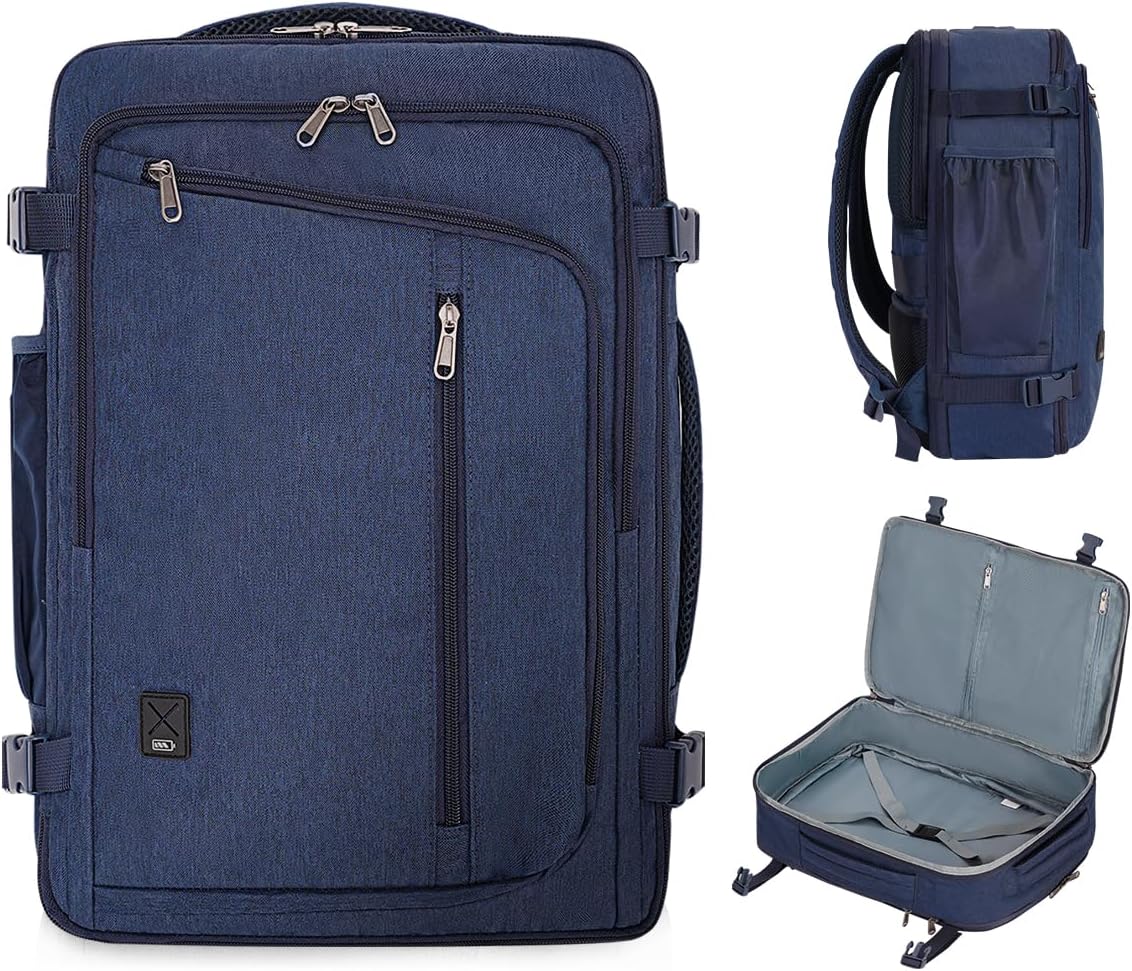 WANDF Cabin Bag 45x36x20 for Easyjet Airlines Underseat Travel Hand Luggage Backpack with Wet Pocket, Expandable 17 Inch Laptop Backpack for Men Women WANDF Cabin Bag 45x36x20 for Easyjet Airlines Underseat Travel Hand Luggage Backpack with Wet Pocket, Expandable 17 Inch Laptop Backpack for Men Women