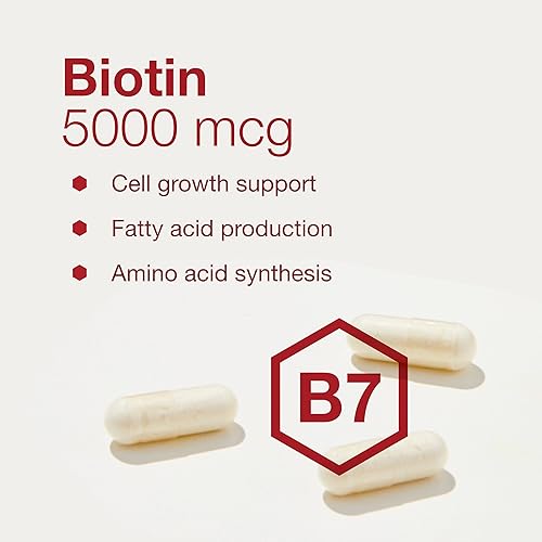 Miniatura 4 de PROTOCOL FOR LIFE BALANCE Biotina 5,000mcg - Suplemento de vitamina B7 - Soporte para el cabello, la piel, las uñas - para el metabolismo de