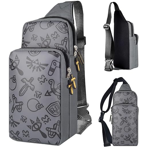 Tangaroa Switch Bag for Switch/Switch OLED - Switch Accessories Travel Crossbody Bag - Portable Backpack (Gray)