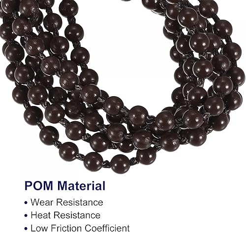 Miniatura 3 de uxcell Cordón de cadena con cuentas, 2.62 yardas, 3 piezas de persianas enrollables verticales romanas para cortinas de ventana, piezas de repuesto,