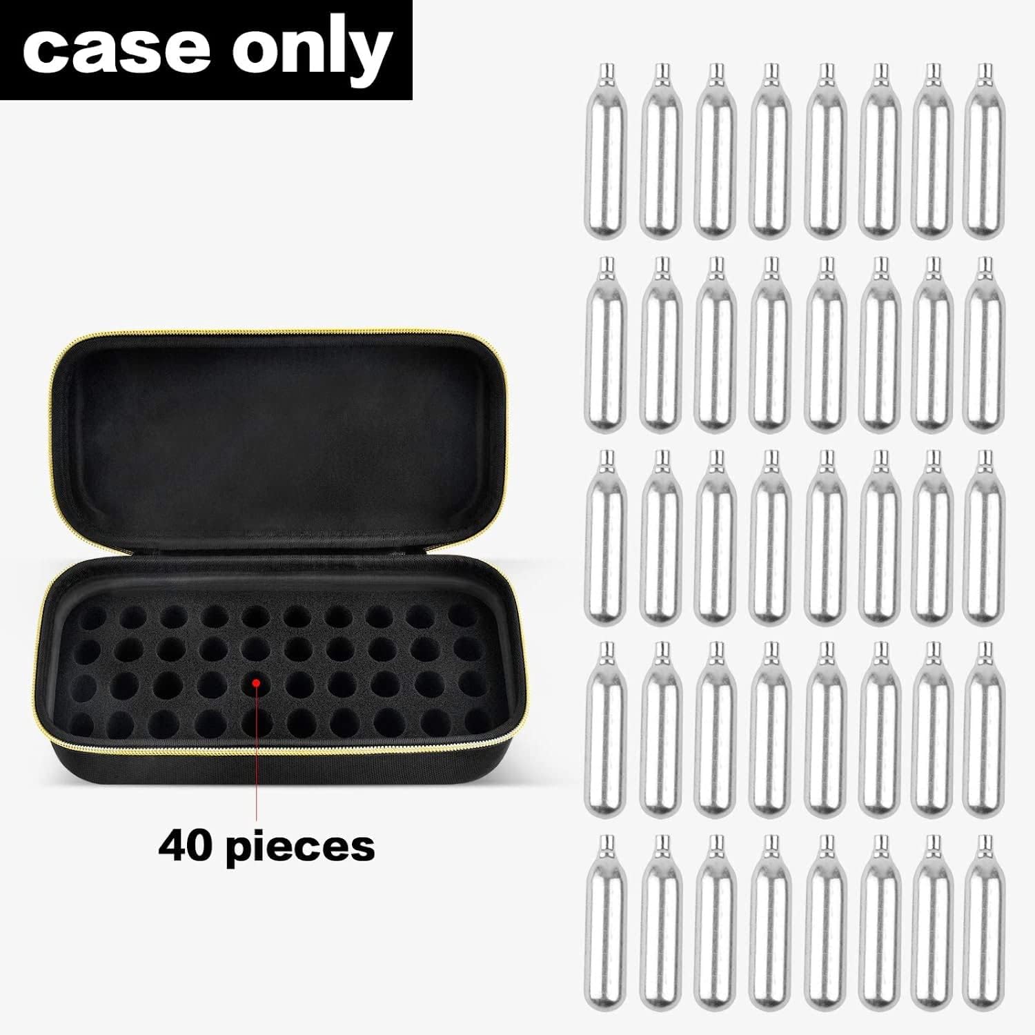 Co2 Cartridge Case for Crosman/for Umarex/for Leland 12-Gram 8-Gram Powerlet Cartridges, N2O Storage Holder for Air Rifles, Air Pistols, Whipped Cream Chargers-Bag Only : Sports & Outdoors