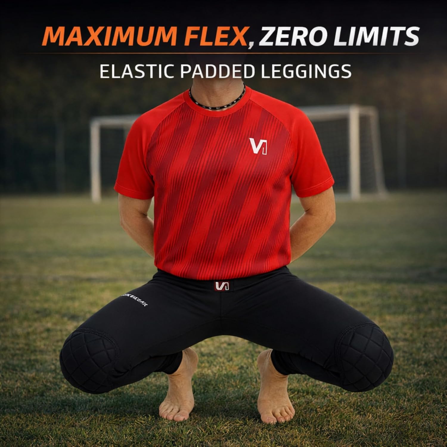 ONEKEEPER Goalkeeper Padded Leggings, Goalkeeper Pants, 6 mm EVA Hip Knee Protection Compression Gear for Youth Adult Keepers - Image 7