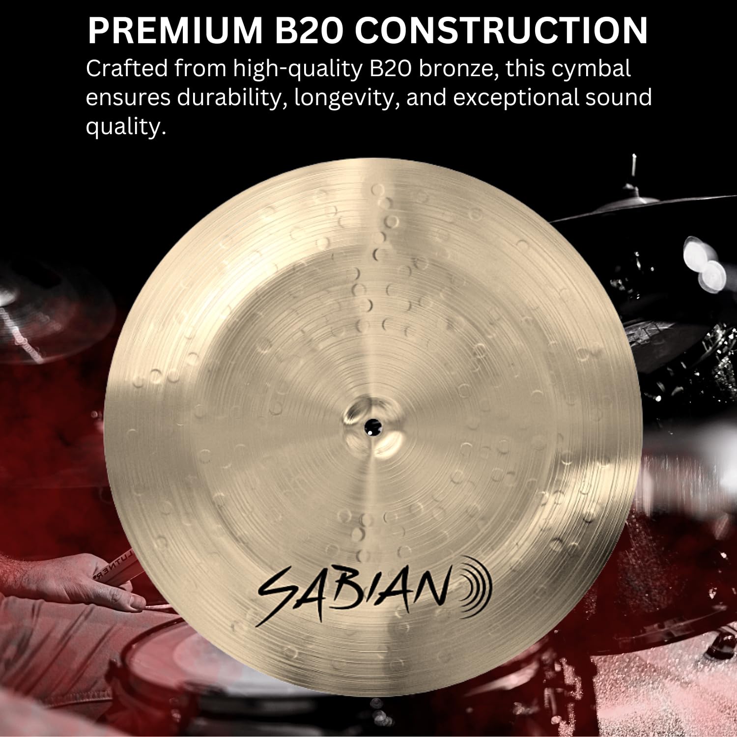 Sabian Stratus S1816 - Piatto cinese da 45,7 cm, colore: bronzo