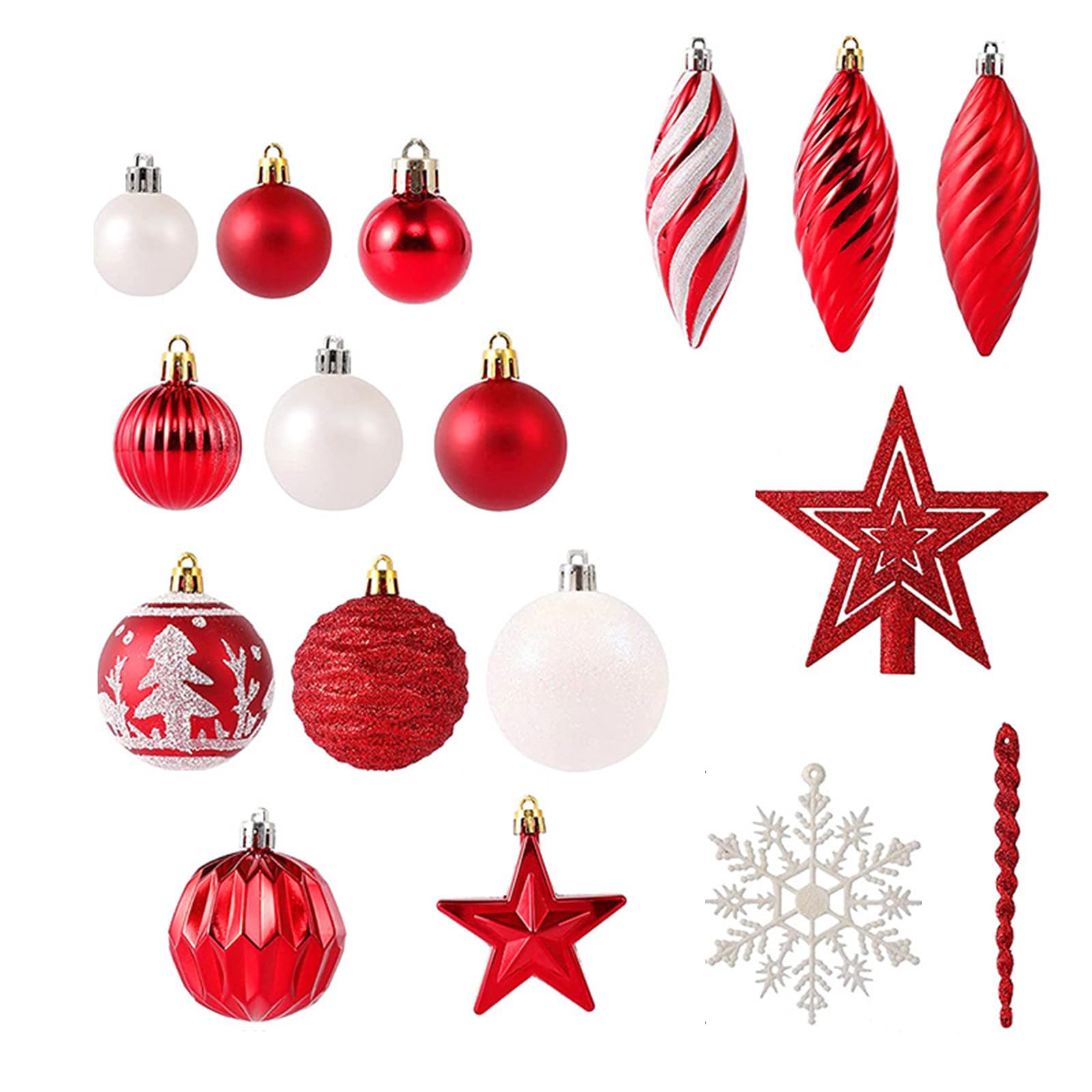 Tannenbaum Kugeln, Weihnachtlicher Baumschmuck, Weihnachtsbaumkugeln Plastik Weihnachtsbaumkugel Personalisiert, 100pcs/Set Weihnachtskugel Geschenkpaket Bemalte Kugel Weihnachtsbaum AnhäNger (#2)
