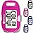 OZO Fitness Clip-on 3D Pedometer for Walking Steps Counter with Lanyard, Simple Exercise Tracker for Women and Seniors with Large Accurate Digital Display, Portable Minimalist Sports Monitor, Pink